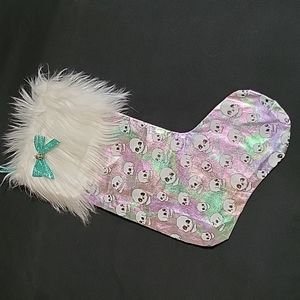 Metallic Party Skulls Stocking